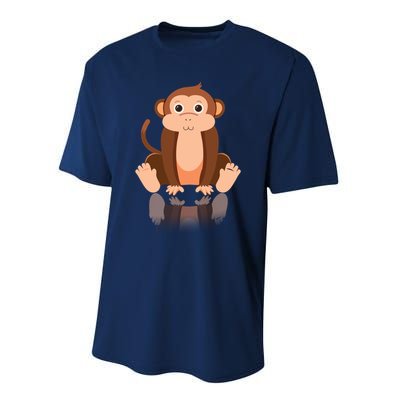 Funny Monkey Chimpanzee Ape Zoo Animal Lover Design Performance Sprint T-Shirt