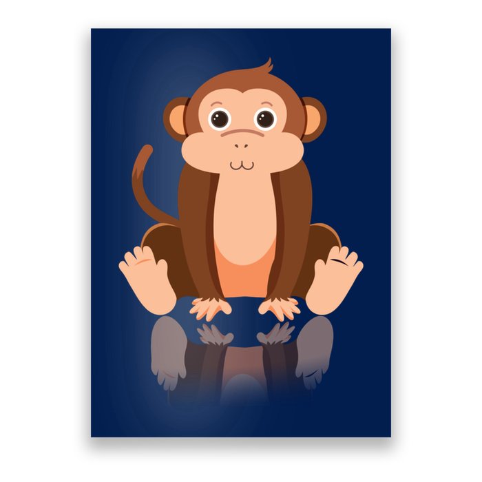 Funny Monkey Chimpanzee Ape Zoo Animal Lover Design Poster