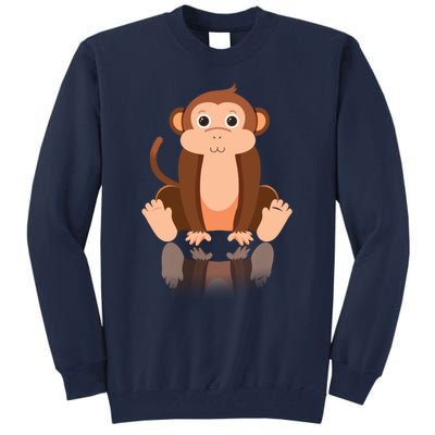 Funny Monkey Chimpanzee Ape Zoo Animal Lover Design Tall Sweatshirt