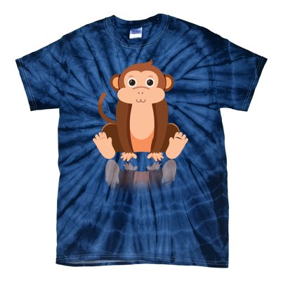 Funny Monkey Chimpanzee Ape Zoo Animal Lover Design Tie-Dye T-Shirt