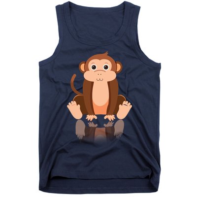 Funny Monkey Chimpanzee Ape Zoo Animal Lover Design Tank Top
