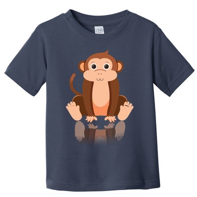 Funny Monkey Chimpanzee Ape Zoo Animal Lover Design Toddler T-Shirt
