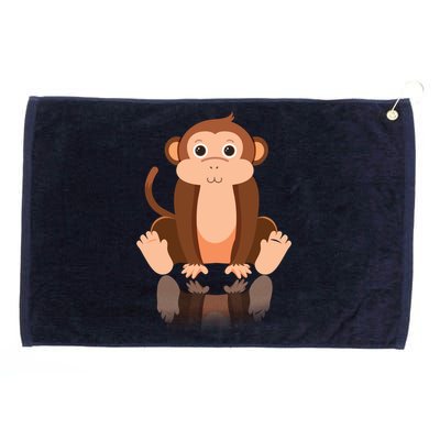 Funny Monkey Chimpanzee Ape Zoo Animal Lover Design Grommeted Golf Towel
