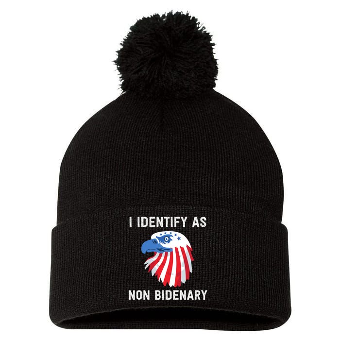 Funny MAGA Conservative Republican Anti Joe Biden Pom Pom 12in Knit Beanie