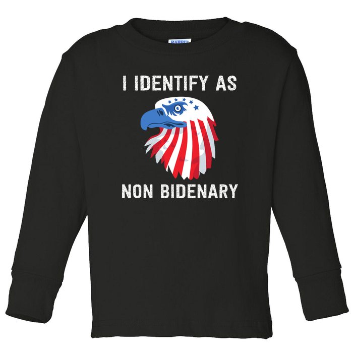 Funny MAGA Conservative Republican Anti Joe Biden Toddler Long Sleeve Shirt