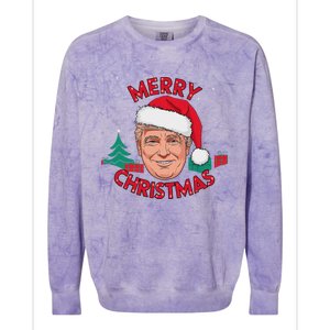 Funny Merry Christmas Trump Humorous Christmas Celebration Colorblast Crewneck Sweatshirt