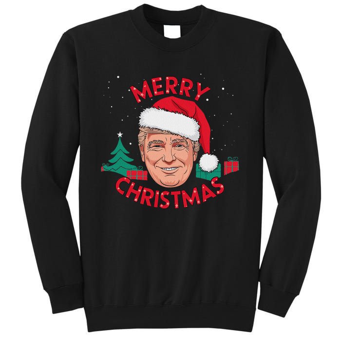 Funny Merry Christmas Trump Humorous Christmas Celebration Tall Sweatshirt