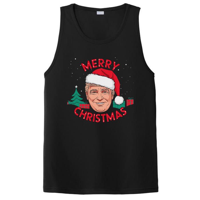 Funny Merry Christmas Trump Humorous Christmas Celebration PosiCharge Competitor Tank