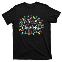 Funny Merry Christmas Lights Xmas Family T-Shirt