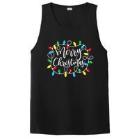 Funny Merry Christmas Lights Xmas Family PosiCharge Competitor Tank