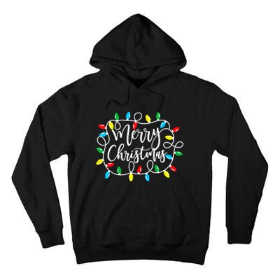 Funny Merry Christmas Lights Xmas Family Tall Hoodie