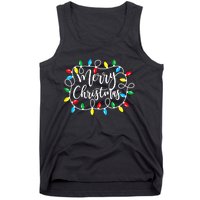 Funny Merry Christmas Lights Xmas Family Tank Top