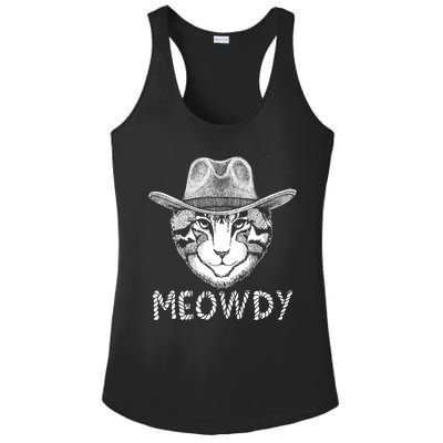 Funny Meowdy Cowboy Cat Ladies PosiCharge Competitor Racerback Tank