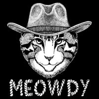 Funny Meowdy Cowboy Cat Tie-Dye T-Shirt