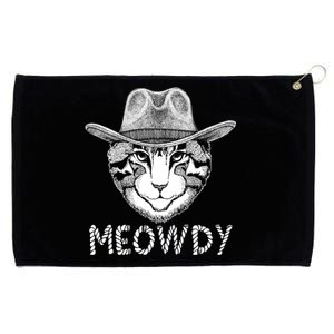 Funny Meowdy Cowboy Cat Grommeted Golf Towel