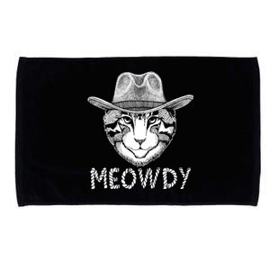 Funny Meowdy Cowboy Cat Microfiber Hand Towel