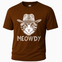 Funny Meowdy Cowboy Cat Cooling Performance Crew T-Shirt