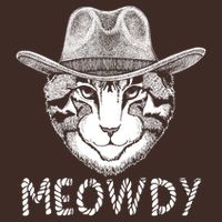 Funny Meowdy Cowboy Cat Cooling Performance Crew T-Shirt
