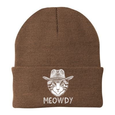 Funny Meowdy Cowboy Cat Knit Cap Winter Beanie