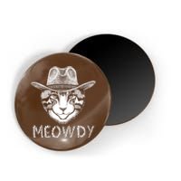 Funny Meowdy Cowboy Cat Magnet