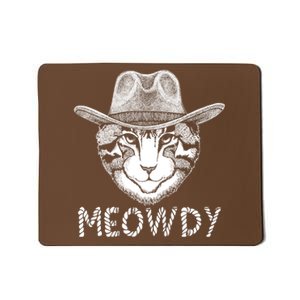 Funny Meowdy Cowboy Cat Mousepad