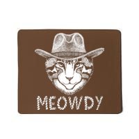 Funny Meowdy Cowboy Cat Mousepad