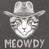 Funny Meowdy Cowboy Cat Cotton Canvas Backpack