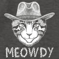 Funny Meowdy Cowboy Cat Vector Backpack