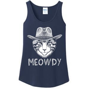 Funny Meowdy Cowboy Cat Ladies Essential Tank