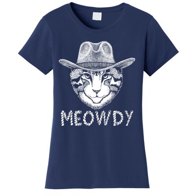 Funny Meowdy Cowboy Cat Women's T-Shirt