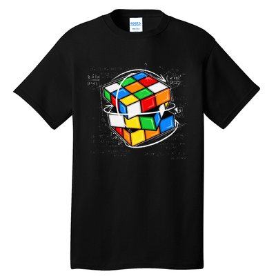 Funny Math Cuber Speed Cubing Puzzle Lover Cube Tall T-Shirt