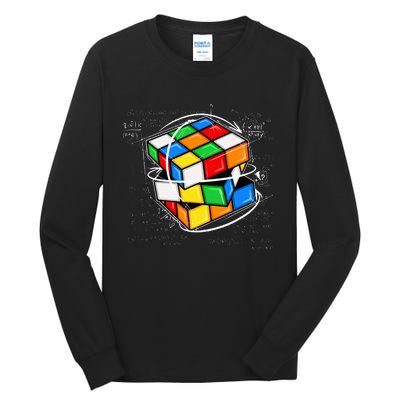 Funny Math Cuber Speed Cubing Puzzle Lover Cube Tall Long Sleeve T-Shirt