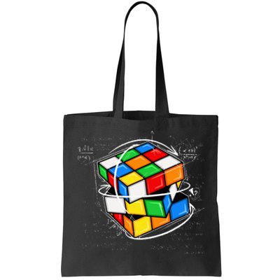 Funny Math Cuber Speed Cubing Puzzle Lover Cube Tote Bag