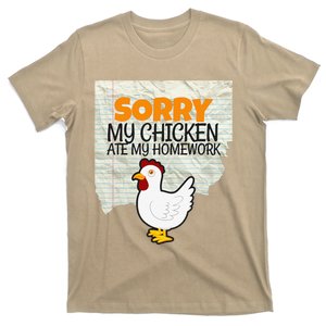 Funny My Chicken Ate My Homework Teacher School T-Shirt