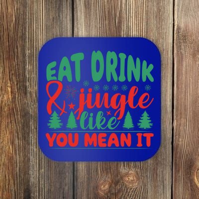 Family Matching Christmas Eat Jingle Like You Mean It Gift Coaster