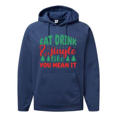 Family Matching Christmas Eat Jingle Like You Mean It Gift Performance Fleece Hoodie