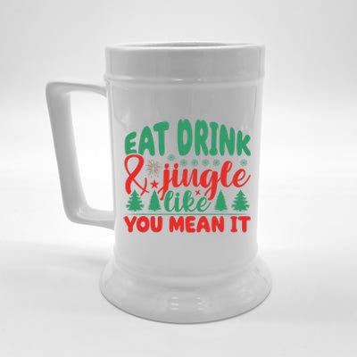 Family Matching Christmas Eat Jingle Like You Mean It Gift Beer Stein