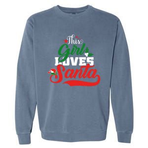 Family Matching Christmas This Loves Santa Funny Quotes Meaningful Gift Garment-Dyed Sweatshirt