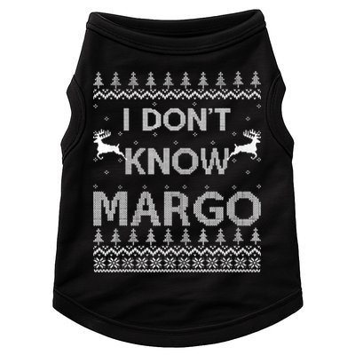Funny Matching Couple I Dont Know Margo Ugly Christmas Doggie Tank
