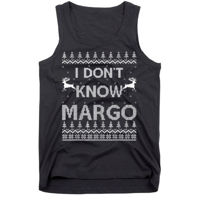 Funny Matching Couple I Dont Know Margo Ugly Christmas Tank Top