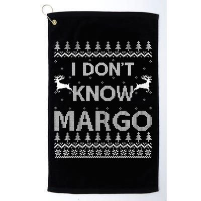 Funny Matching Couple I Dont Know Margo Ugly Christmas Golf Towel
