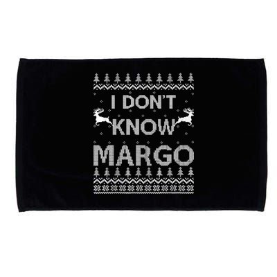 Funny Matching Couple I Dont Know Margo Ugly Christmas Microfiber Hand Towel