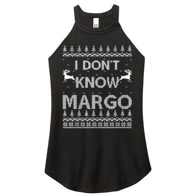 Funny Matching Couple I Dont Know Margo Ugly Christmas Women's Perfect Tri Rocker Tank
