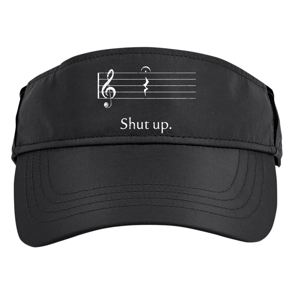 Funny Music Cute Gift Shut Up Quarter Rest And Fermata Adult Drive Performance Visor