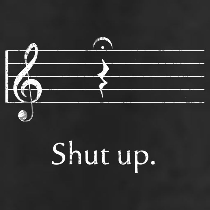 Funny Music Cute Gift Shut Up Quarter Rest And Fermata Adult Drive Performance Visor