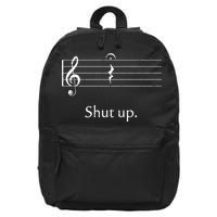 Funny Music Cute Gift Shut Up Quarter Rest And Fermata 16 in Basic Backpack