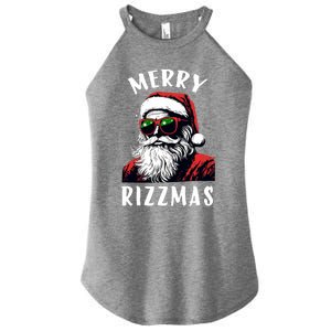 Funny Merry Christmas Rizz Santa Claus Charisma Cool Women's Perfect Tri Rocker Tank