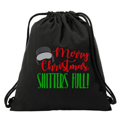 Funny Merry Christmas Quote Shitters Full Ts Mens Drawstring Bag