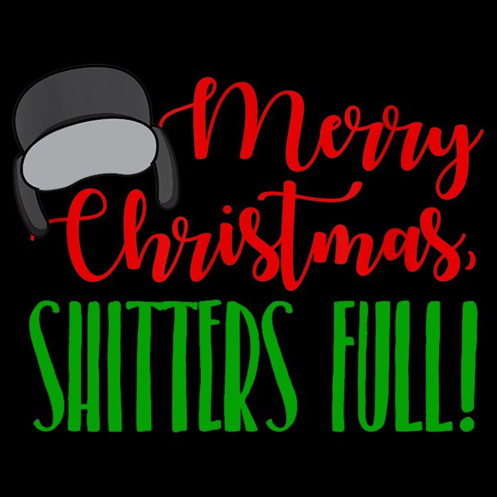 Funny Merry Christmas Quote Shitters Full Ts Mens Flat Bill Trucker Hat