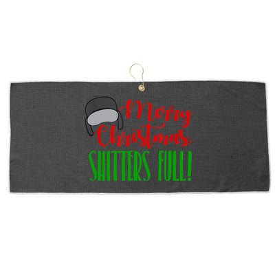 Funny Merry Christmas Quote Shitters Full Ts Mens Large Microfiber Waffle Golf Towel